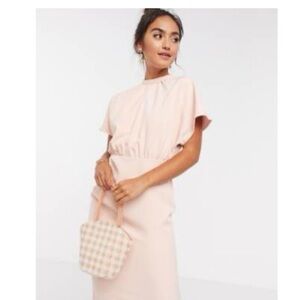 ASOS Soft Pink Midi Dress